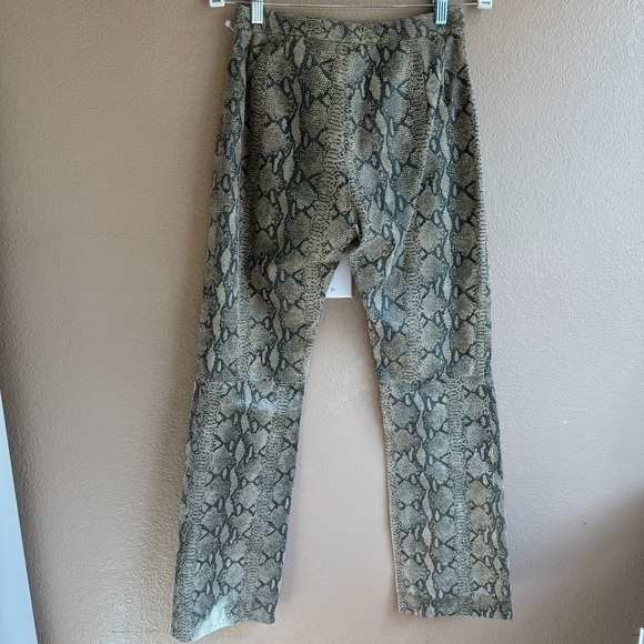 Steve Madden INSANE Vintage 1990s Y2K Snakeskin Leather Bootcut Pants K - Picture 3 of 6
